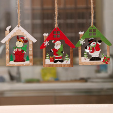 Christmas decorations wooden craft laser hollow Christmas tree small pendant wooden creative new product wooden pendant